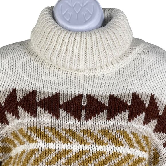 Anthropologie Elsamanda Womens S Sweater Alpaca Blend Southwestern Turtleneck - Picture 5 of 16